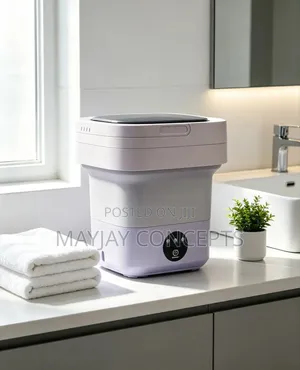 Portable Folding Mini Washing Machine Compact Space Saving Laundry