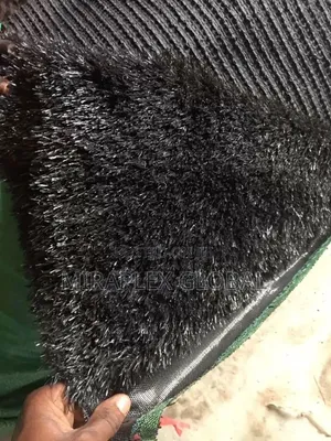 Black 30mm Artificial Grass Mat for Compound Garden