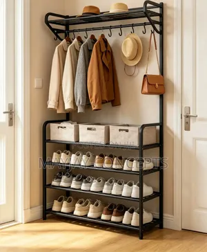 Multifunctional Shoe Hat Clothes Storage Rack Heavy Duty Design