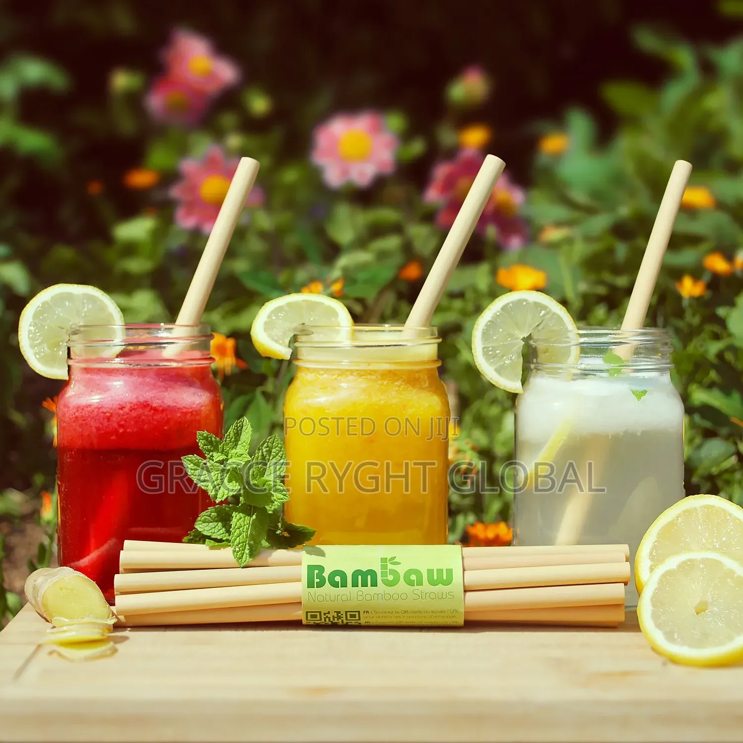10pcs Bamboo Straw
