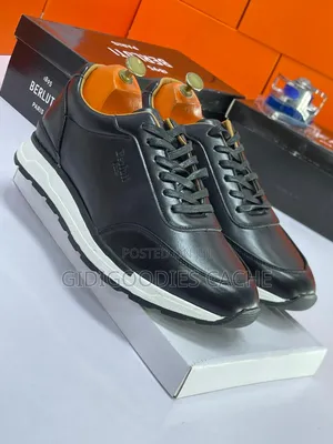 Berluti Men's Leather Lace-Up Casual Sneakers