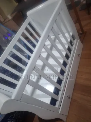 Wooden Baby Cot With Drawer