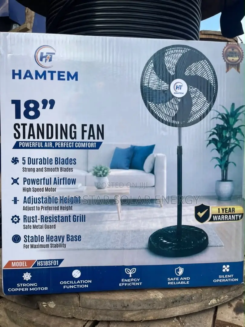 HAMTEM 18" Standing Fan (Model HS18SF01) 