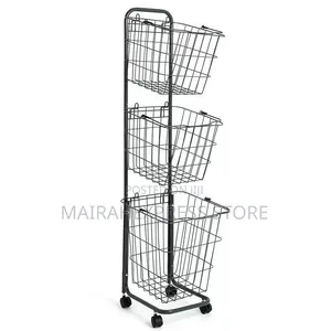 3layer Detachable Laundry Basket With Wheels T2mm7