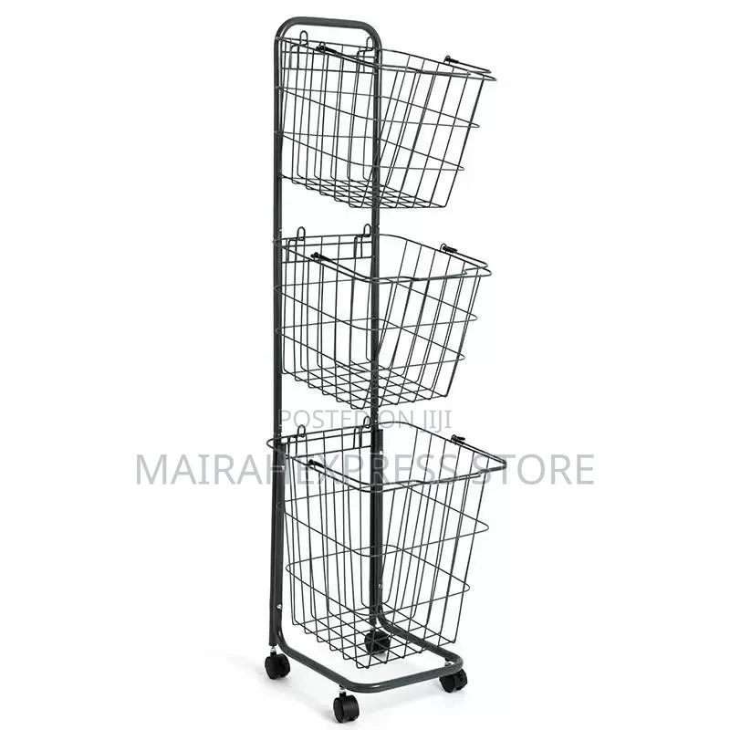 3layer Detachable Laundry Basket With Wheels T2mm7