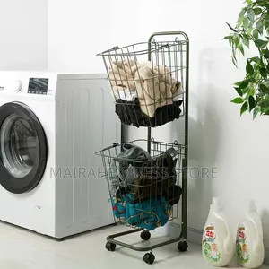 3layer Detachable Laundry Basket With Wheels T2mm7