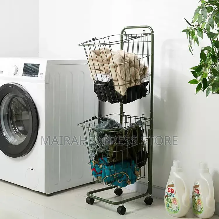 3layer Detachable Laundry Basket With Wheels T2mm7