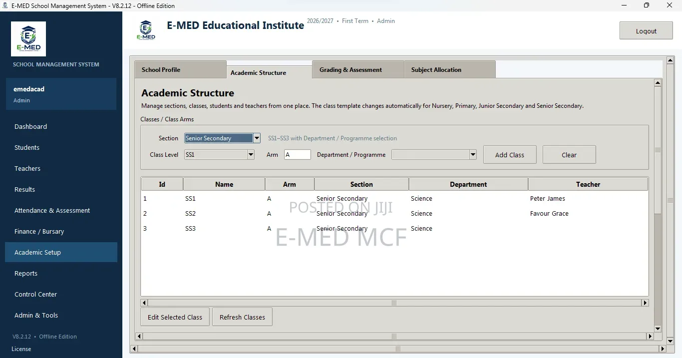 E-Med School Management System