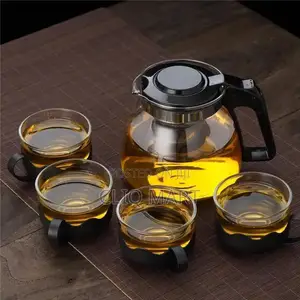 Glass Tea Set 5-Piece – Heat Resistant Jug and Cups Set