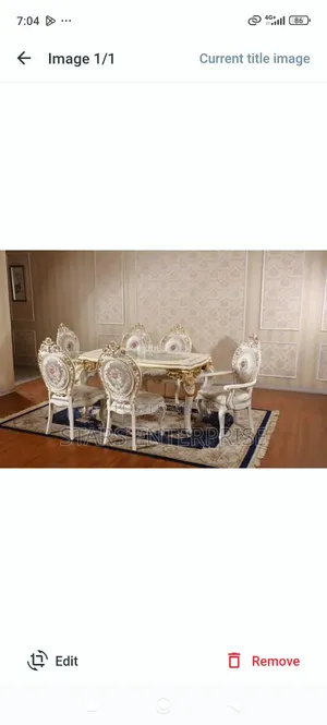 6 Seater Royal Marble Dinning Set