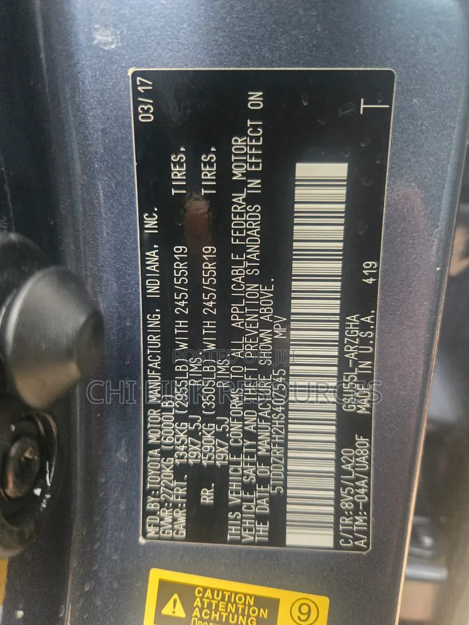 Toyota Highlander 2017 Blue