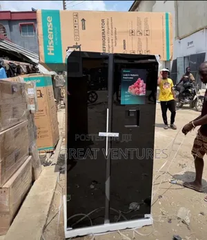Brand New Hisense Side-Side Fridge√514l√black Mirror√dispenser√extenal