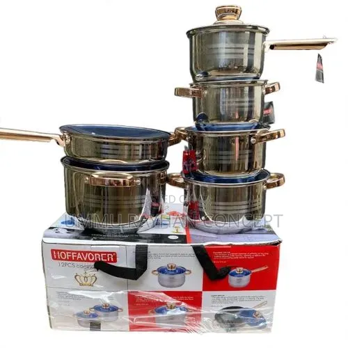 12pcs Stainless Cookware Set