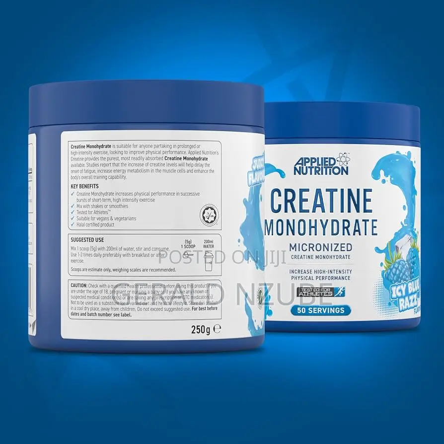 Creatine Monohydrate Powder 250g Icy Blue Razz