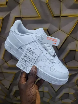 Black and White Color Nike Air Force 1 Sneakers