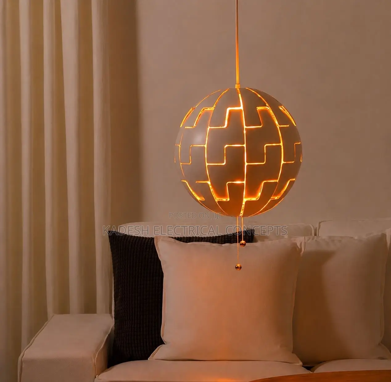 Nordic Simple Pendant Lamp Plated Acrylic Deformable Creative
