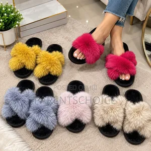 Faux Fur Slide Slippers Sandals
