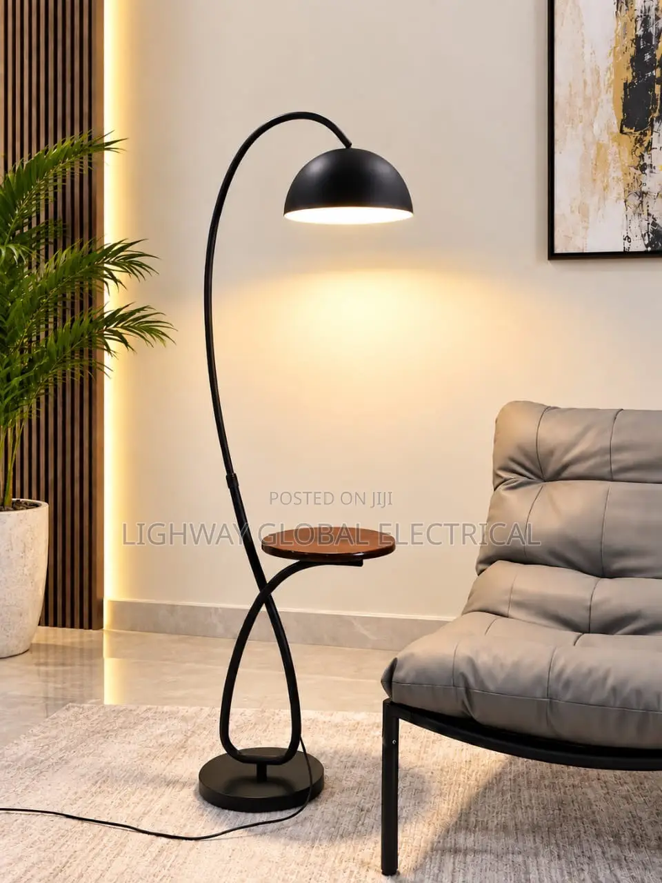 Simple Design Floor Lamp With Mini Table