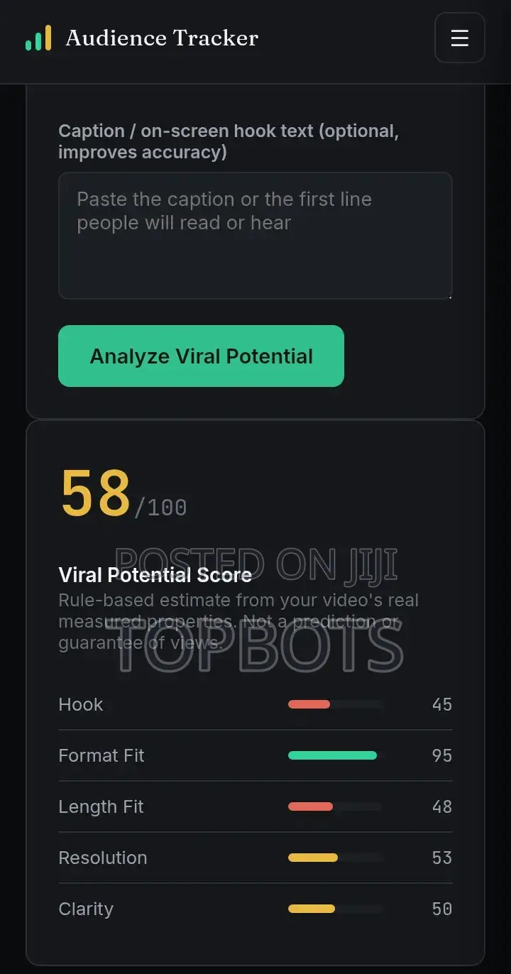 Viral Audience Tracker Bot.