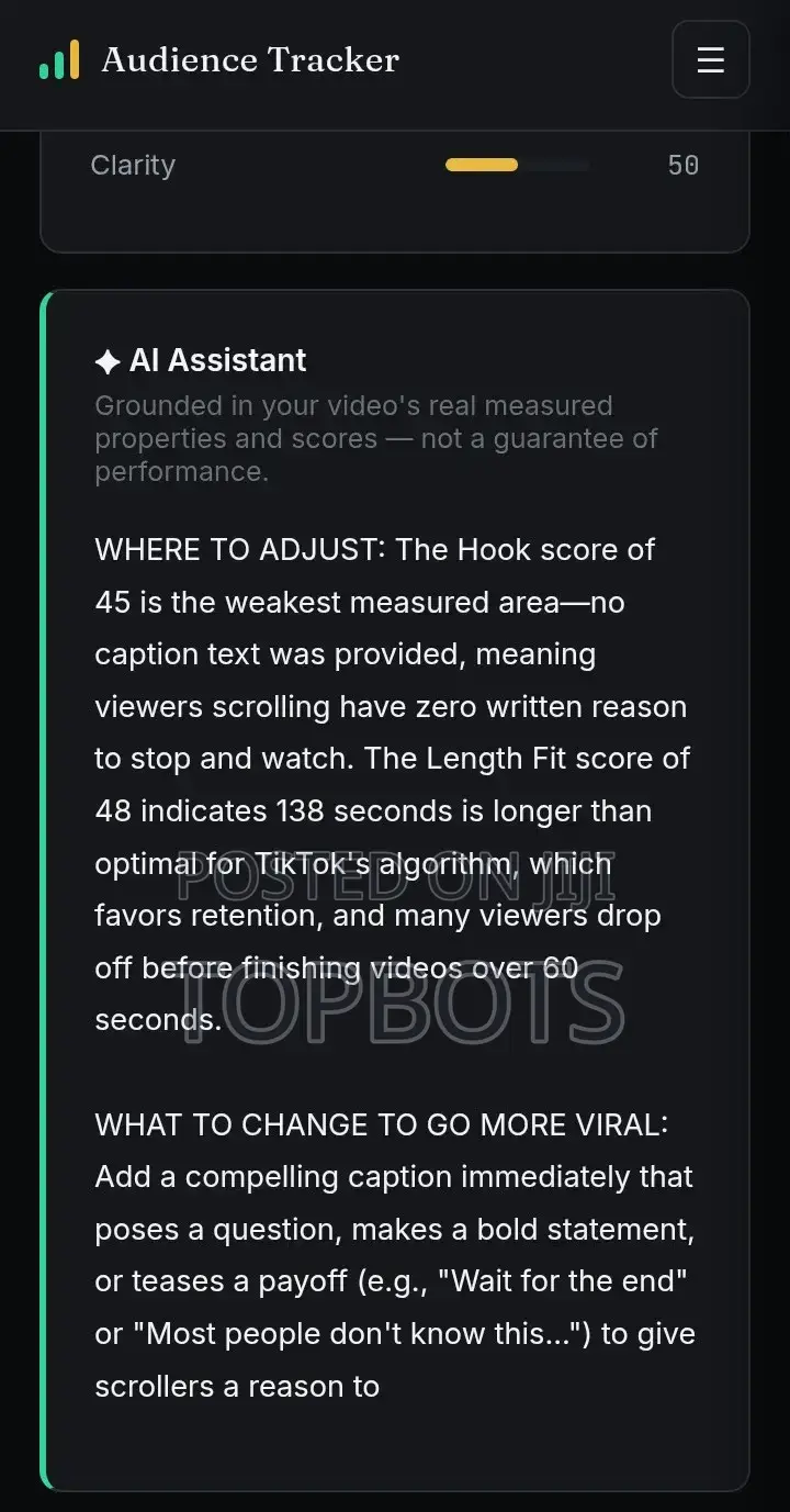 Viral Audience Tracker Bot.