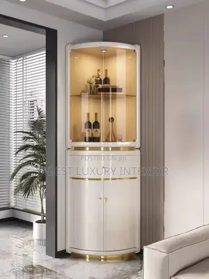 Royal Wine Bar Corner Cabinet – Elegant Storage With a Luxury Finish
