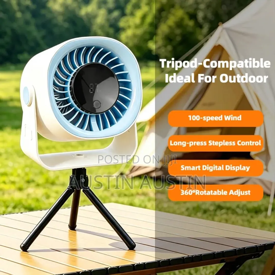 High Speed Rechargeable Desk Table Fan 2400mah