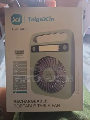 Rechargeable Mini Table Fan With LED Light 1200mah