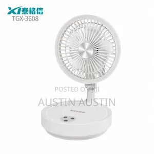 Rechargeable Rotating Foldable Table Fan With Ring Light 6000mah