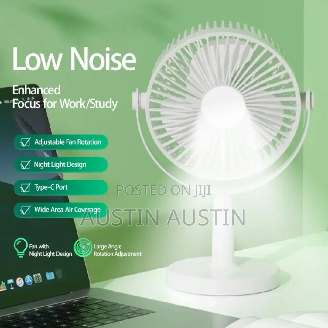 Rechargeable Table Desk Fan