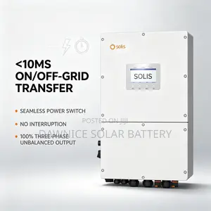 Solis 50kW Hybrid Inverter 4MPPT 8 Strings 96kW PV 140A Battery