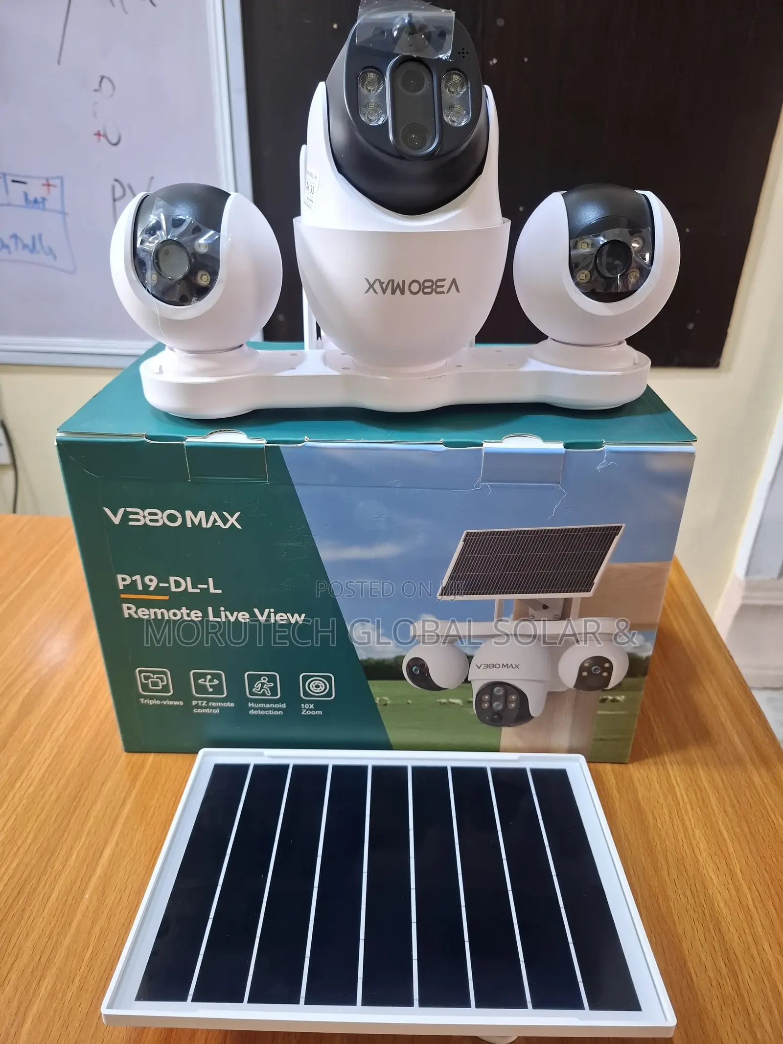 V380 Pro 3 Lens 4G Solar PTZ Camera