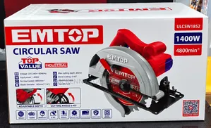 EMTOP 1400W 7′′ Circular Saw | 4800RPM Heavy-Duty Wood Cutting Machine