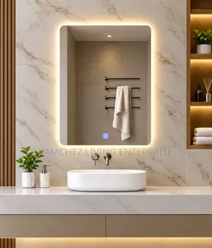 Premium Crystal Clear LED Bathroom Mirror With 3 Light - Wall Mounted