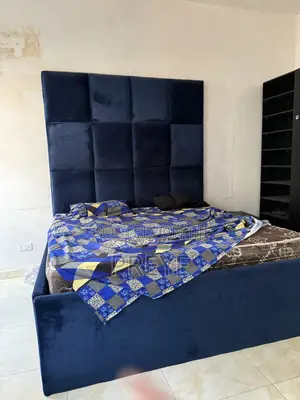 Luxury Navy Blue Velvet Bed Frame