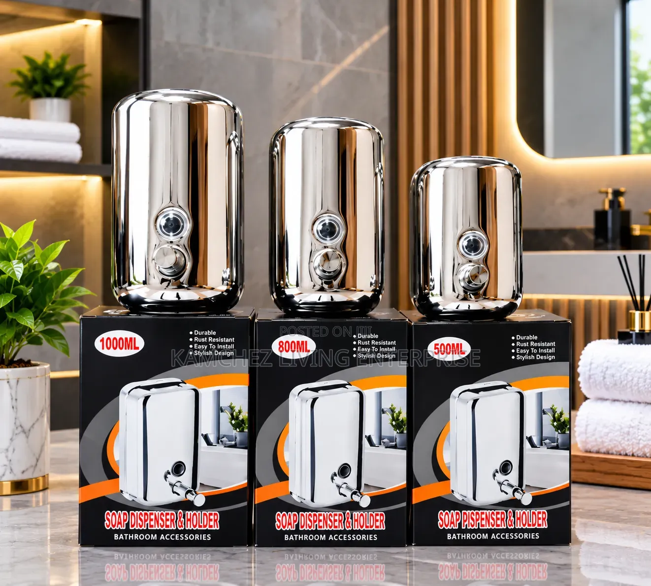 Quality Manual Stainless Soap/Sanitizer Dispenser
