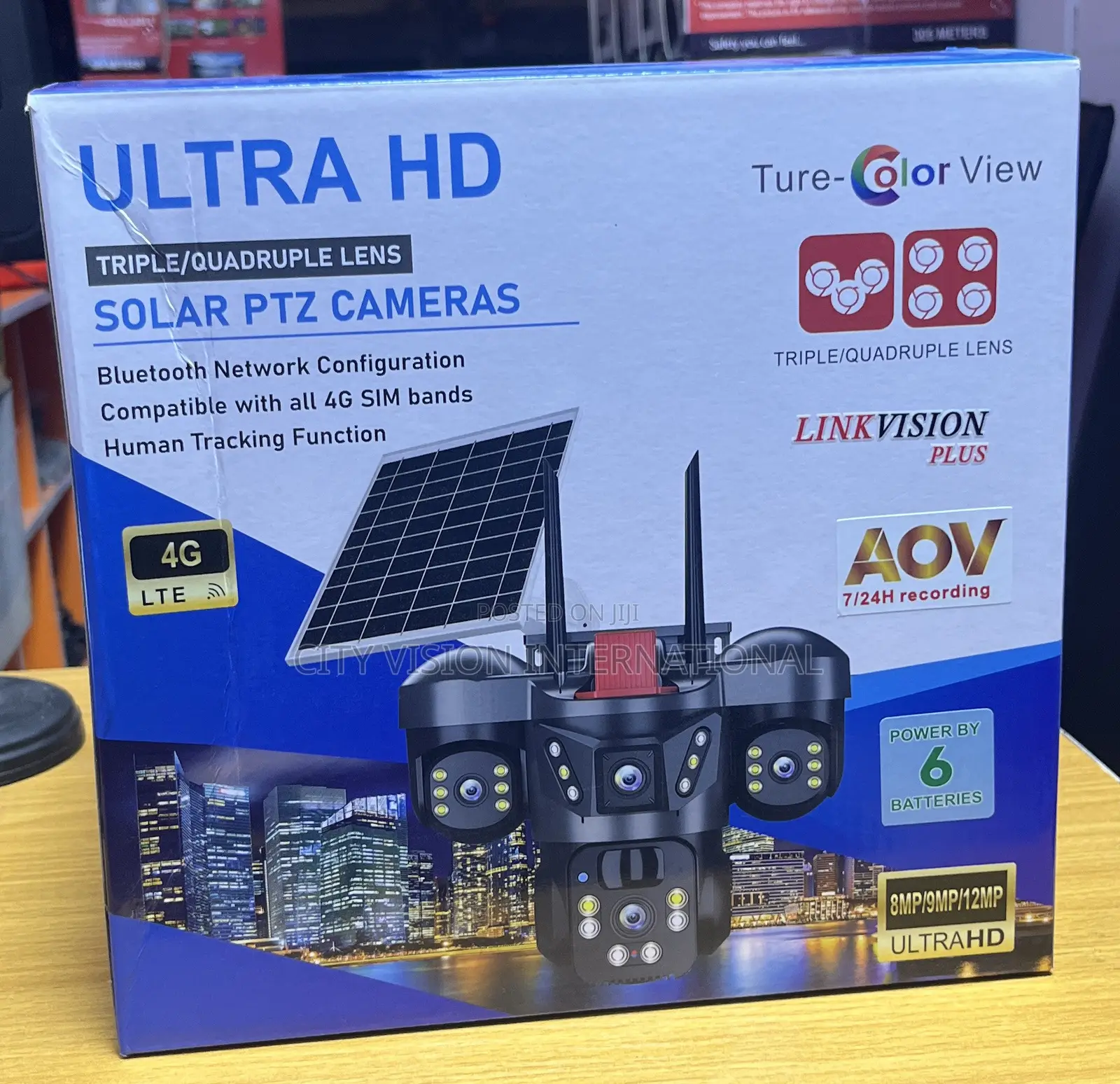 Eseecloud Triple-Lens 4G Solar PTZ Camera