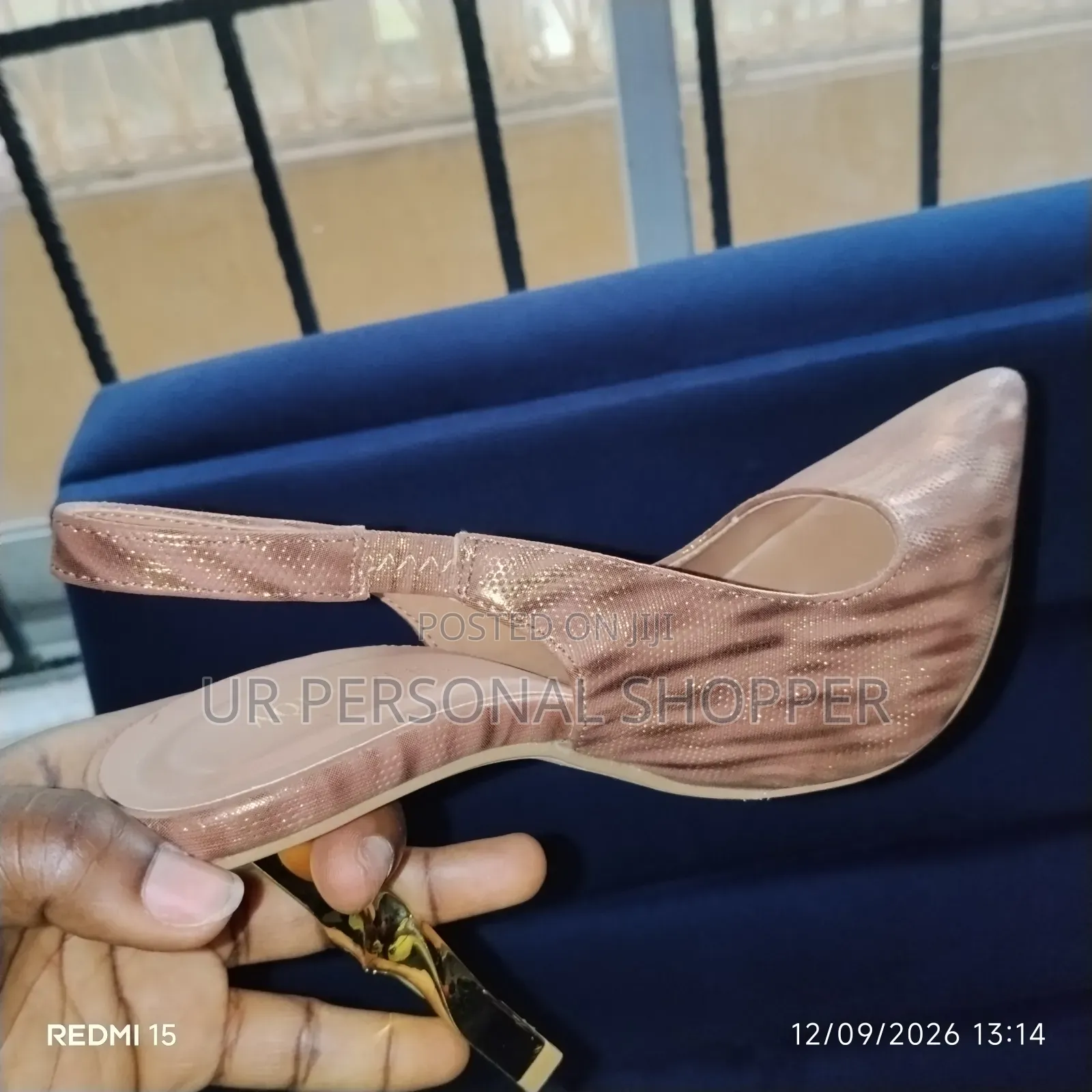 Shimmering Brown Sandal Heel