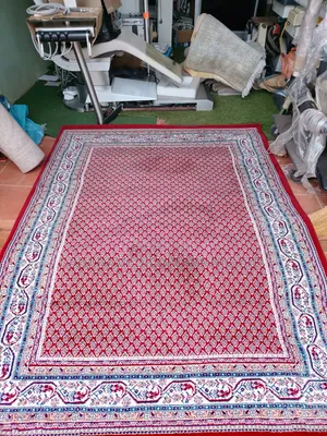 Red Traditional Persian-Style Rug