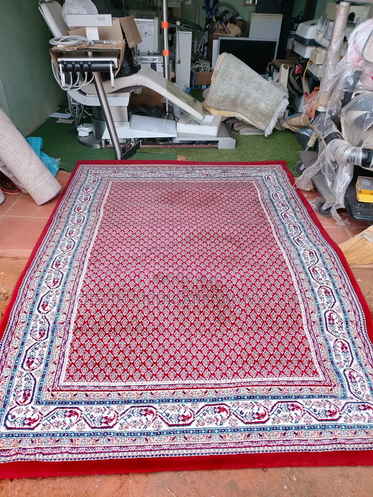 Red Traditional Persian-Style Rug