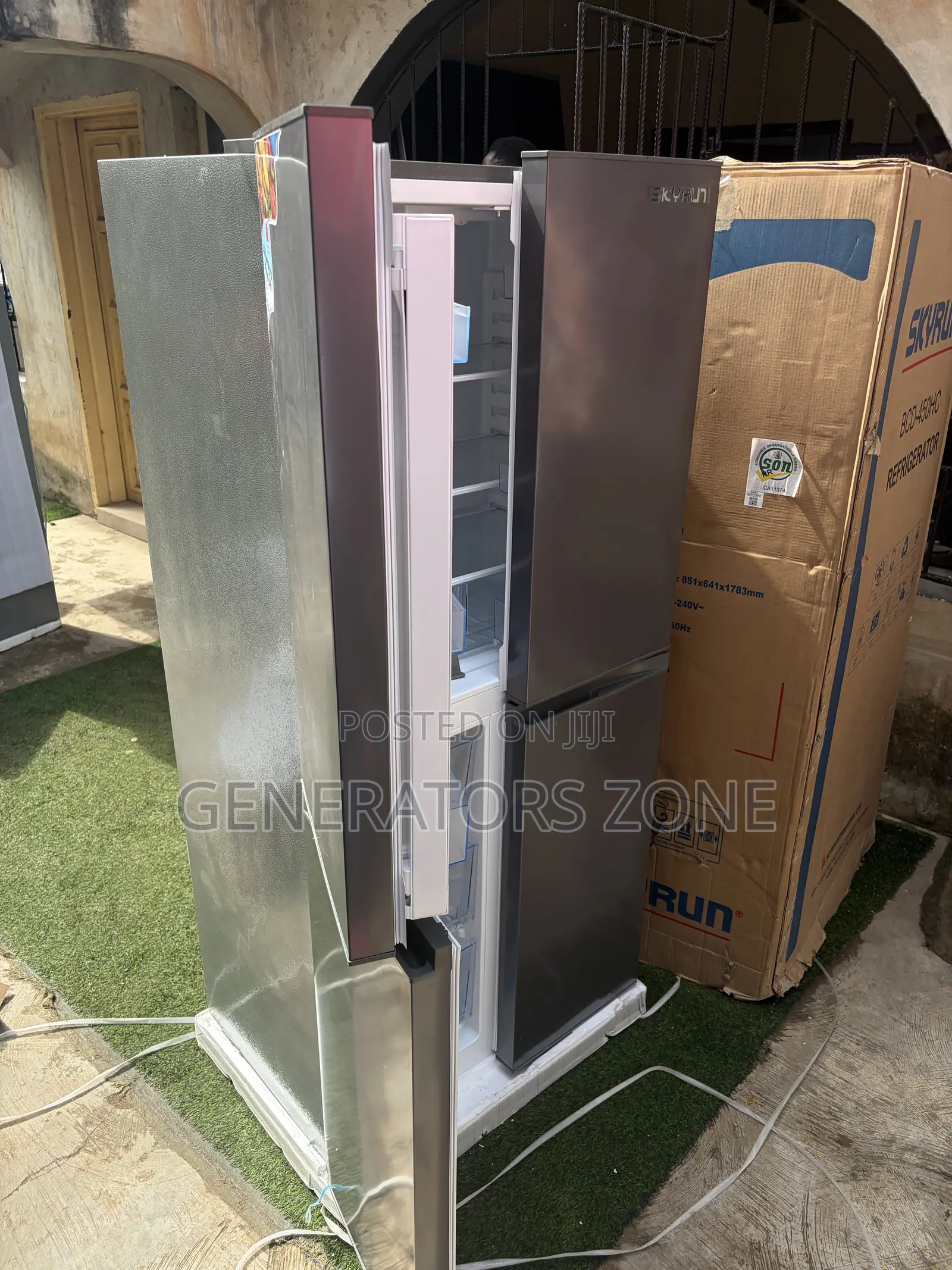 SkyRun 450L Stylish Side-by-Side Fridge