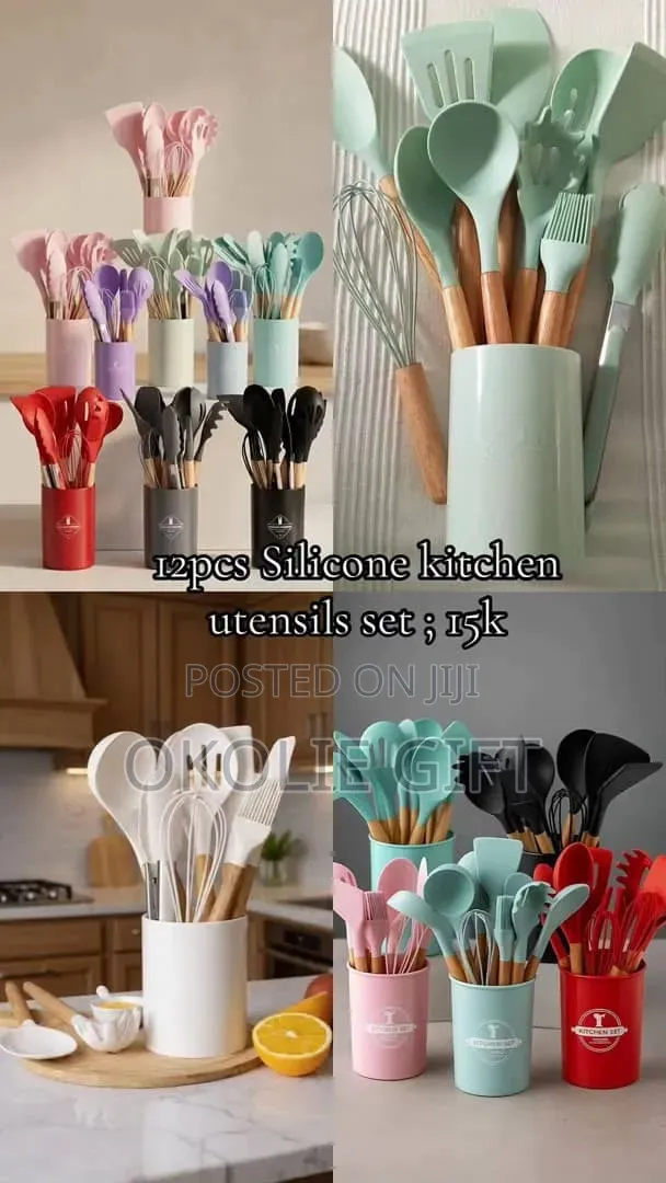 12pcs Silicone Kitchen Utensils Set
