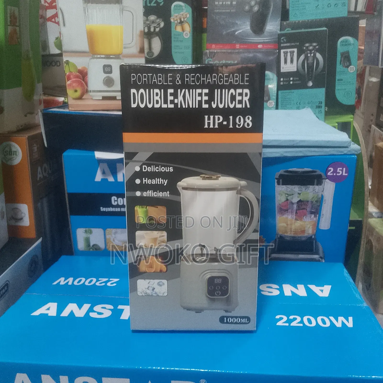 Portable and Rechargeable Double Knife Blender
