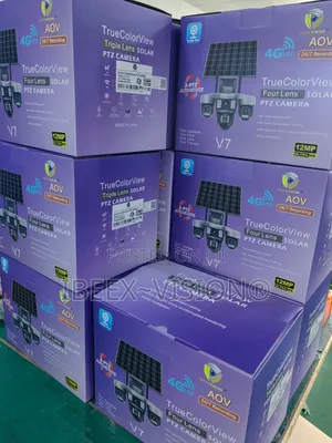 Four Lens Solar PTZ Camera V380 Pro