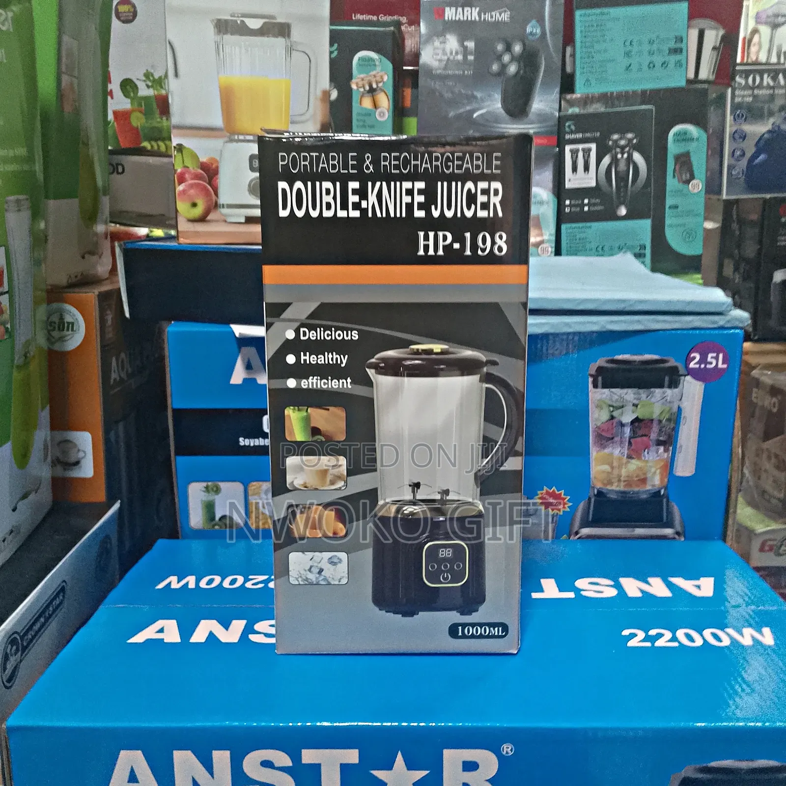 Portable and Rechargeable Double Knife Blender