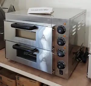 Commercial Double Deck Electric Pizza Oven -Stainless Steel Countertop