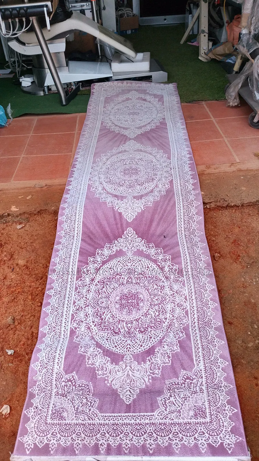 Purple Ornamental Runner Rug