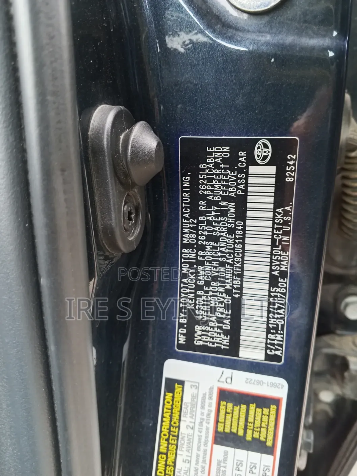 Toyota Camry 2012 Gray