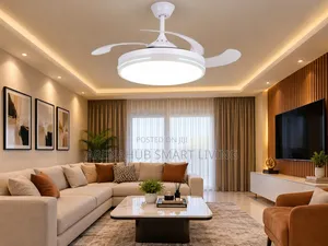 Modern Invisible Blade Ceiling Fan Light 6 Speed Reversible