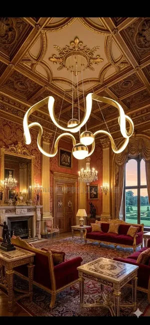 Modern Luxury LED Chandelier – Designer Wave Pendant Light