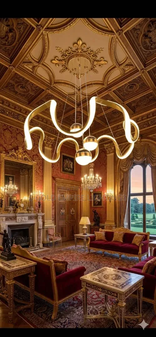 Modern Luxury LED Chandelier – Designer Wave Pendant Light
